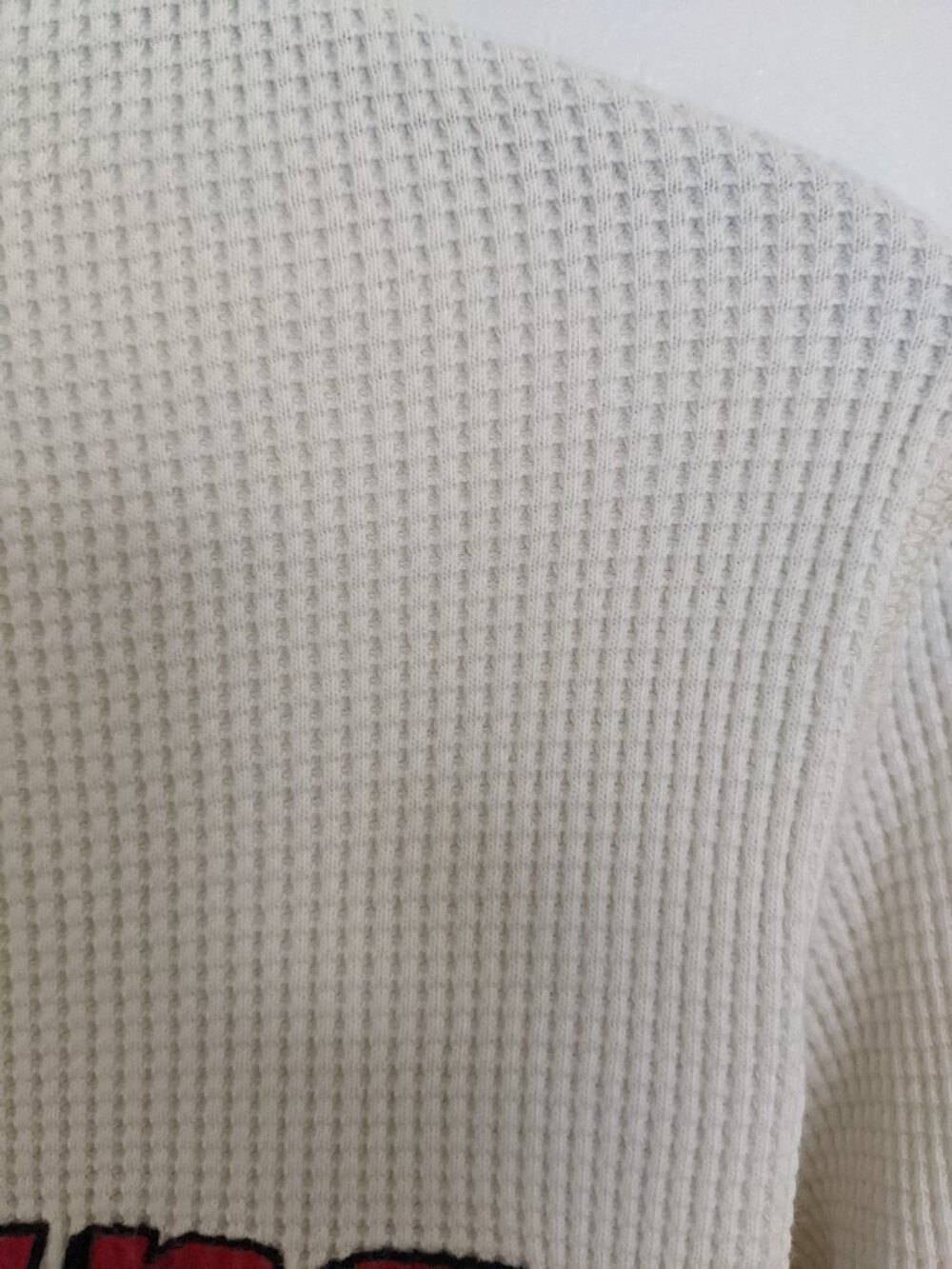 RALPH LAUREN POLO JEANS CO. MEN LONG SLEEVE WAFFLE THERMAL SHIRT IVORY SIZE M - Picture 2 of 5